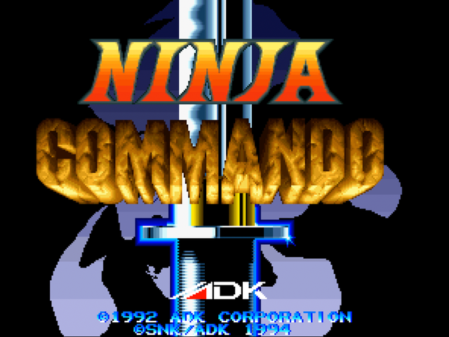 Ninja Commando title screen for Neo Geo CD